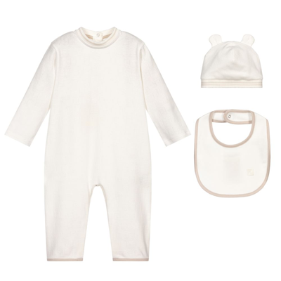 Shop Fendi Ivory Babysuit Gift Set