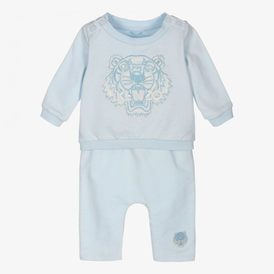 Shop Kenzo Blue Tiger Baby Tracksuit