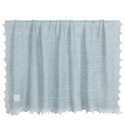 Shop English Trousseau Blue Wool Baby Shawl (122cm)