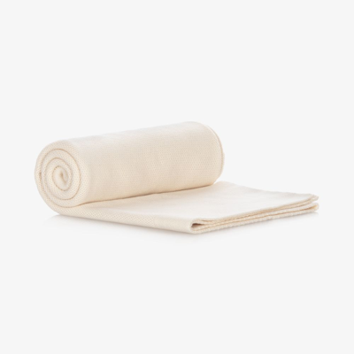 Shop Naturapura Ivory Organic Cotton-knit Blanket (100cm)