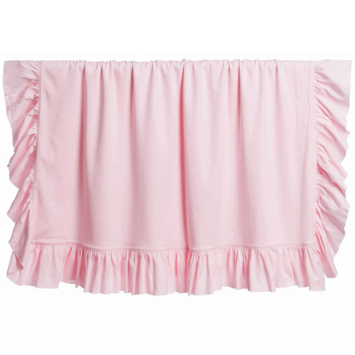 Shop Lemon Loves Layette Girls Pima Cotton Blanket (90cm) In Pink