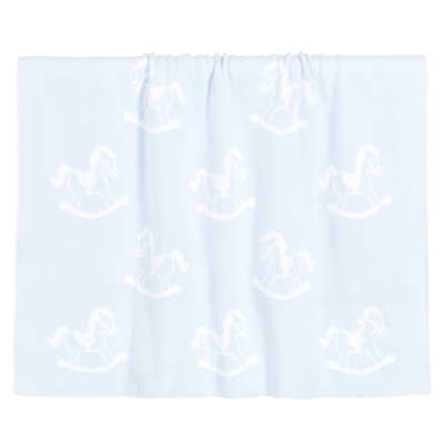 Shop Kissy Kissy Blue Cotton Blanket (90cm)