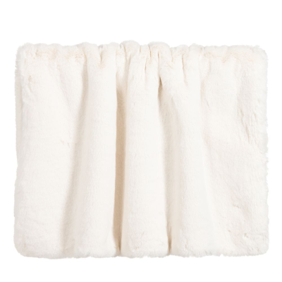 Shop Helen Moore Ivory Faux Fur Blanket (80cm)