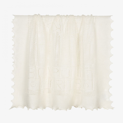 Shop Bonpoint Ivory Knitted Baby Blanket (90cm)