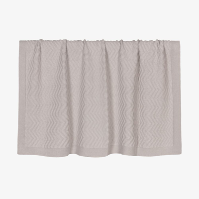 Shop Minutus Grey Knitted Baby Blanket (90cm)
