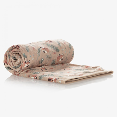Shop Elodie Beige Velour Blanket (100cm)