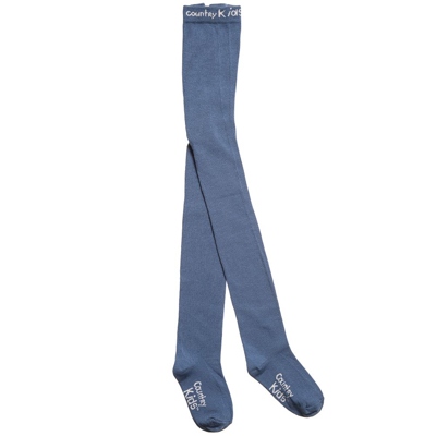 Shop Country Denim Blue Cotton Knitted Tights