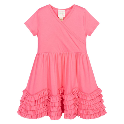 Shop Lemon Loves Layette Girls Pink Cotton Ruffle Dress