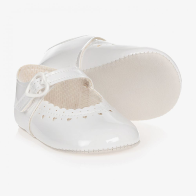 Shop Early Days Baby Girls White Patent Pre-walker Shoes