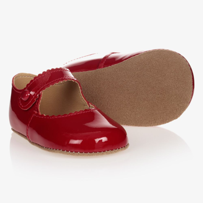 Shop Early Days Girls Red Leather Pre-walker Shoes