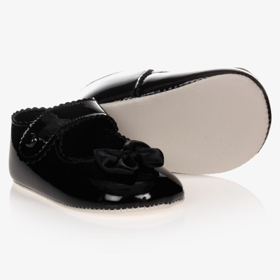 Shop Early Days Baypods Girls Black Patent Pre-walker Shoes