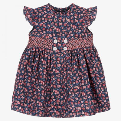 Shop Beatrice & George Girls Blue & Pink Baby Dress