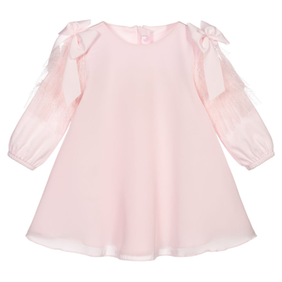 Shop Sofija Girls Silky Pink Cotton Baby Dress