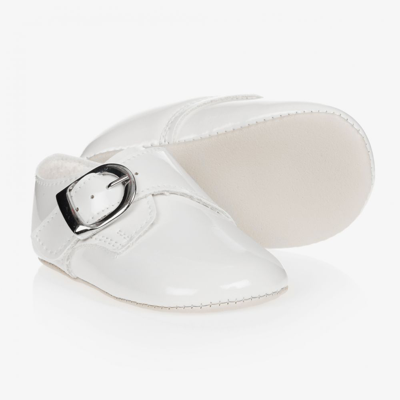 Shop Early Days Baypods Baby Boys White Patent Pre-walker Shoes