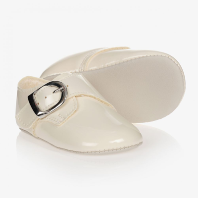 Shop Early Days Baypods Boys Ivory Patent Pre-walker Shoes