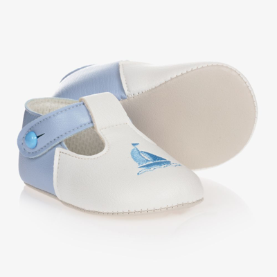 Early Days Baypods Babies' White & Blue Pre-walker Shoes | ModeSens