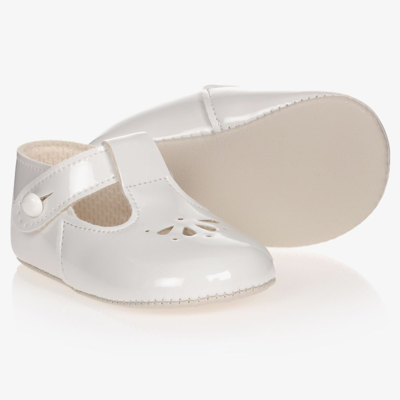 Shop Early Days Baypods Girls White Patent Pre-walker Shoes
