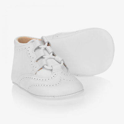 Shop Children's Classics White Leather Pre-walker Shoes