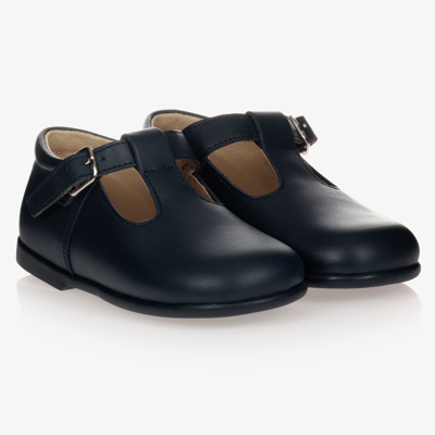 Shop Early Days Navy Blue Leather Shoes