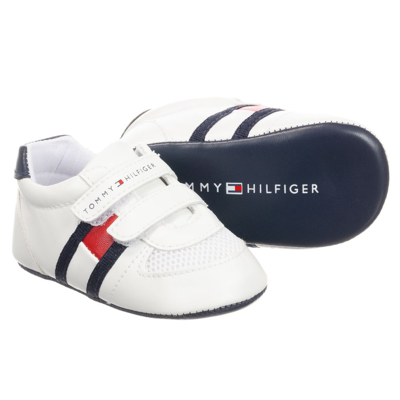 Tommy Hilfiger Babies' Boys White Pre-walker Shoes | ModeSens