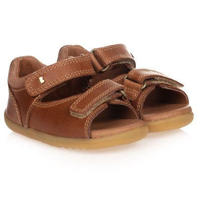 Shop Bobux Step Up Tan Brown Leather Baby Sandals