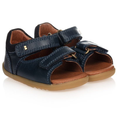Shop Bobux Step Up Navy Blue Leather Baby Sandals