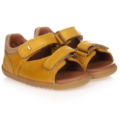 Shop Bobux Step Up Mustard Yellow Leather Baby Sandals