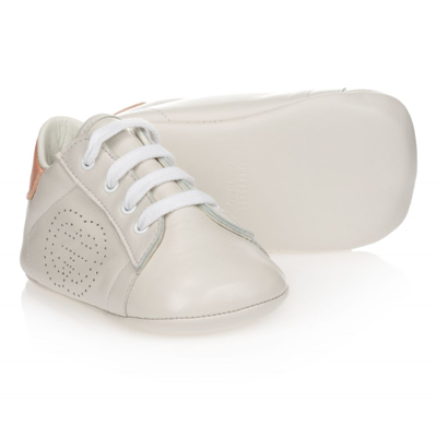 Shop Gucci Girls Baby Ace Pre-walker Trainers In White