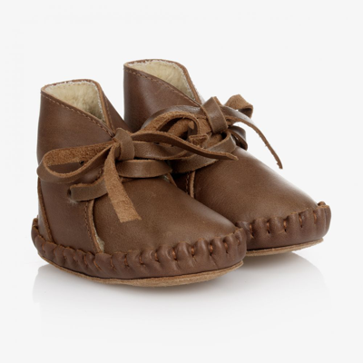 Shop Donsje Brown Leather Baby Boots