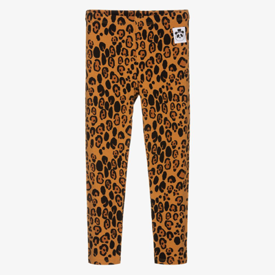 Shop Mini Rodini Brown Leopard Print Leggings