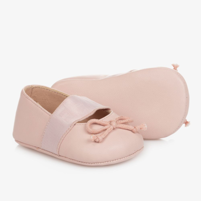 Shop Fendi Baby Girls Pink Pre-walkers