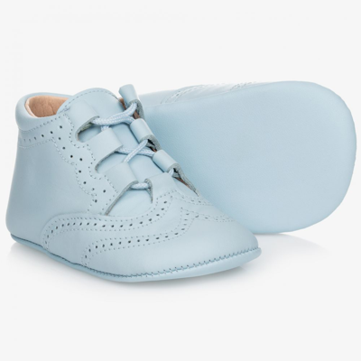 Shop Children's Classics Blue Leather Pre-walker Shoes