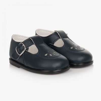 Shop Early Days Navy Blue T-bar Shoes