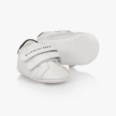 Shop Givenchy White Leather Baby Shoes