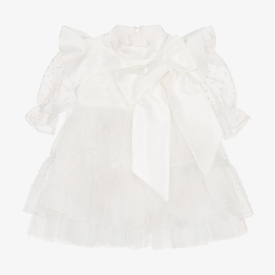 Shop Childrensalon Occasions Baby Girls White Organza Bow Dress