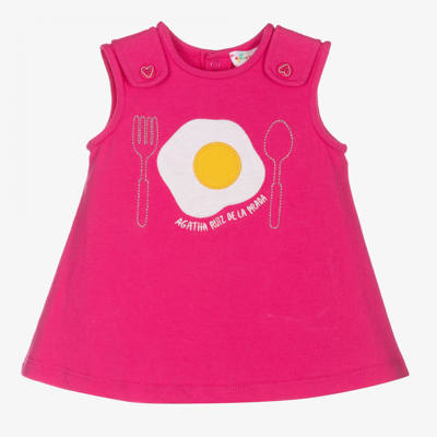 Shop Agatha Ruiz De La Prada Baby Girls Pink Egg Dress