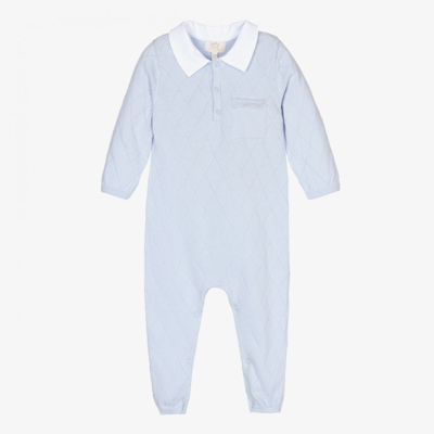 Shop Caramelo Boys Blue Knitted Babysuit