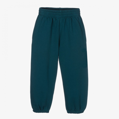 Shop Balenciaga Teal Blue Logo Joggers