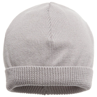 Shop Minutus Grey Knitted Cotton Baby Hat