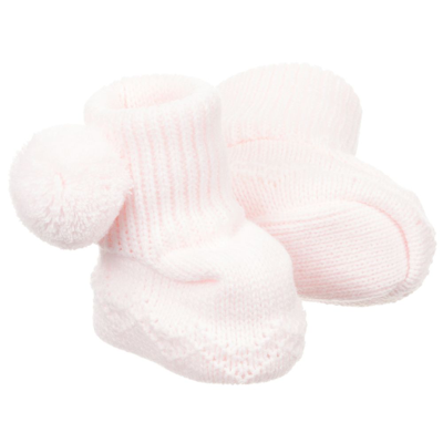 Shop S Tila Of Sweden Sätila Of Sweden Girls Pale Pink Knitted Baby Booties