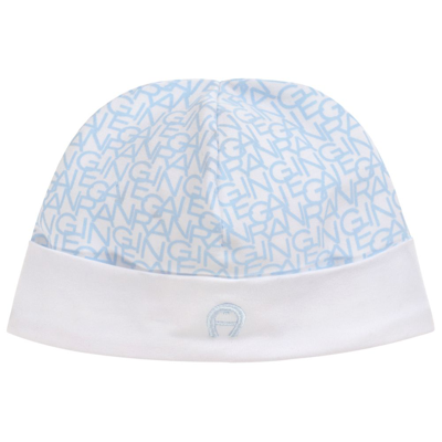 Shop Aigner Baby Boys Pima Cotton Hat In Blue