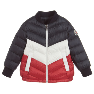 Shop Moncler Baby Boys Down Padded Jacket In Blue