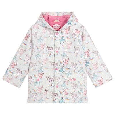 Shop Powell Craft Girls White Unicorn Print Raincoat