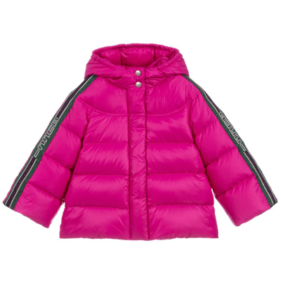 Shop Gucci Girls Pink Down Padded Jacket
