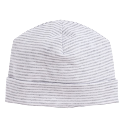 Shop Kissy Kissy Grey Pima Cotton Baby Hat