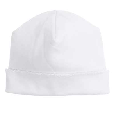Shop Kissy Kissy White Pima Cotton Baby Hat