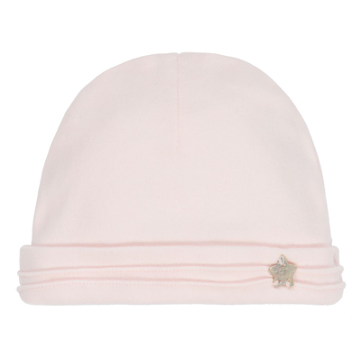 Shop Tartine Et Chocolat Girls Pink Cotton Baby Hat