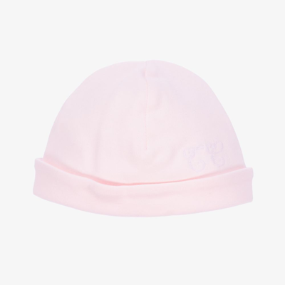 Shop Tartine Et Chocolat Girls Pale Pink Cotton Baby Hat