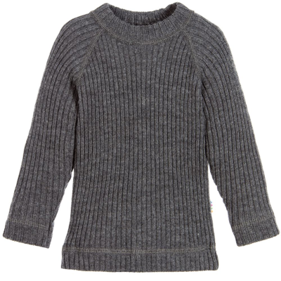 Shop Joha Grey Merino Wool Sweater
