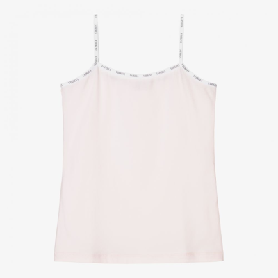 Shop La Perla Girls Pink Cotton Vest